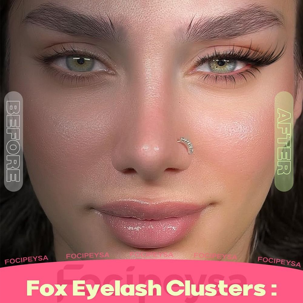 Eyelash Extension Cat Eye Wispy - 5 pares de pestañas postizas de