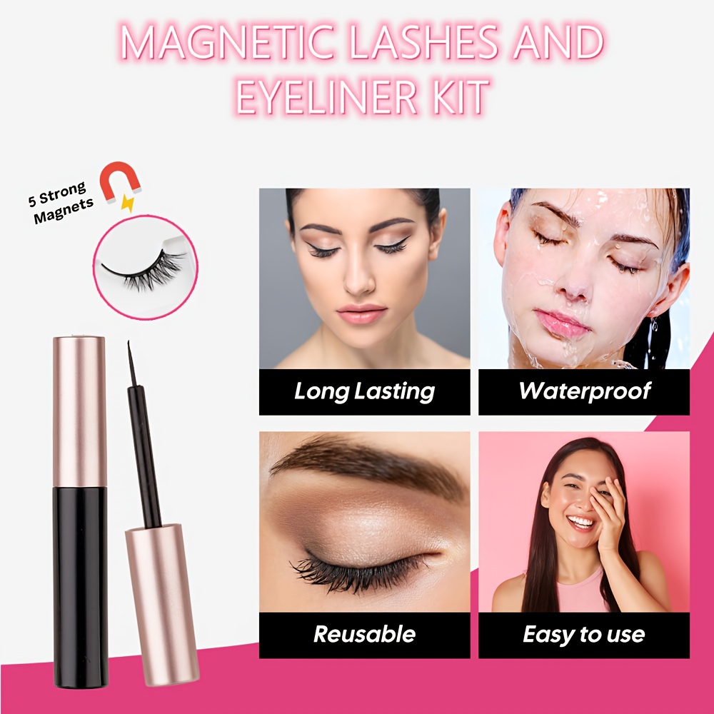 Juego de pestañas magnéticas 3 - Eyelash Extension Permanent reseña y precio