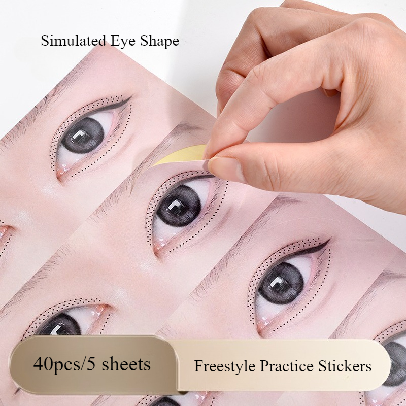 40 piezas/5 hojas de pegatinas - Eyelash Extension Menu reseña y precio