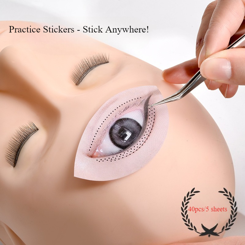 40 piezas/5 hojas de pegatinas - Eyelash Extension Menu reseña y precio