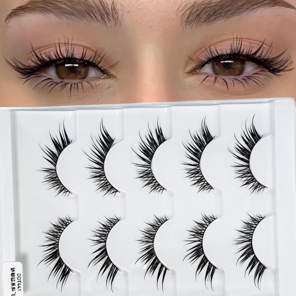 5 pares de pestañas postizas d - Eyelash Extension Cat Eye Wispy reseña y precio