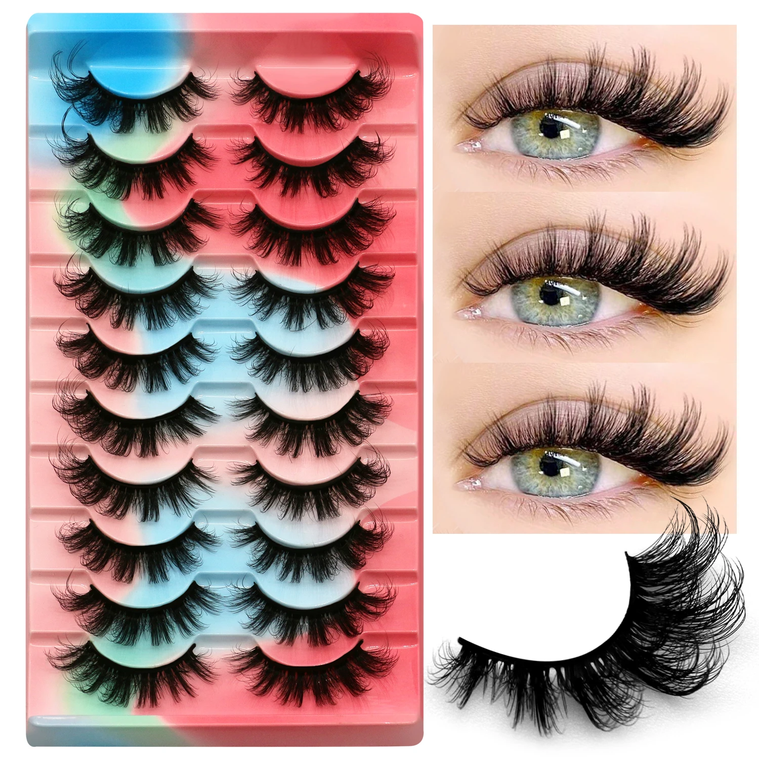 Lasvirey pestañas esponjosas p - Eyelash Extension Cat Eye Wispy reseña y precio